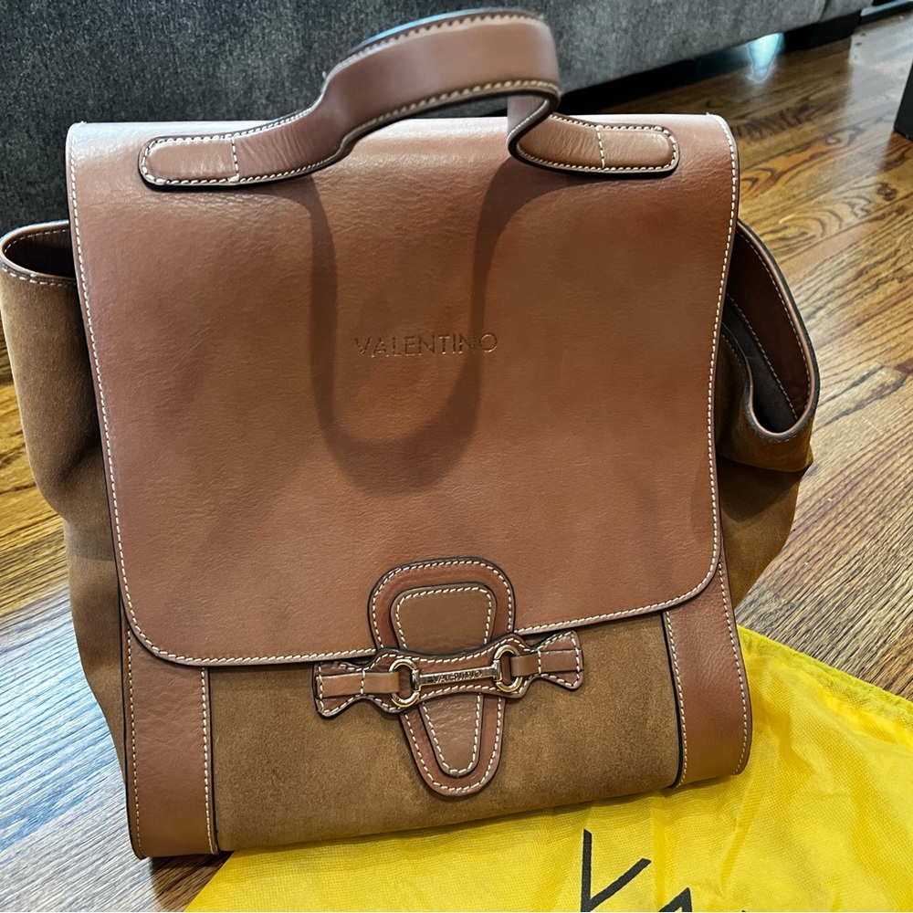 Valentino Brown Suede Tote